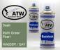 Preview: Saab, Myth Green Pearl, WA655R / GAY: 400ml Sprühdose + 400ml Klarlack - Set, von ATW Autoteile West.